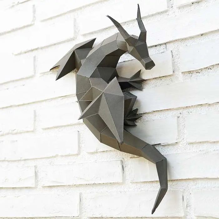 3D Papercraft Dragon Wall Art