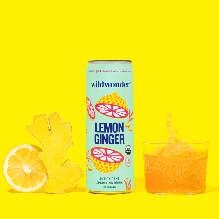 Lemon Ginger Sparkling Antioxidant Drink