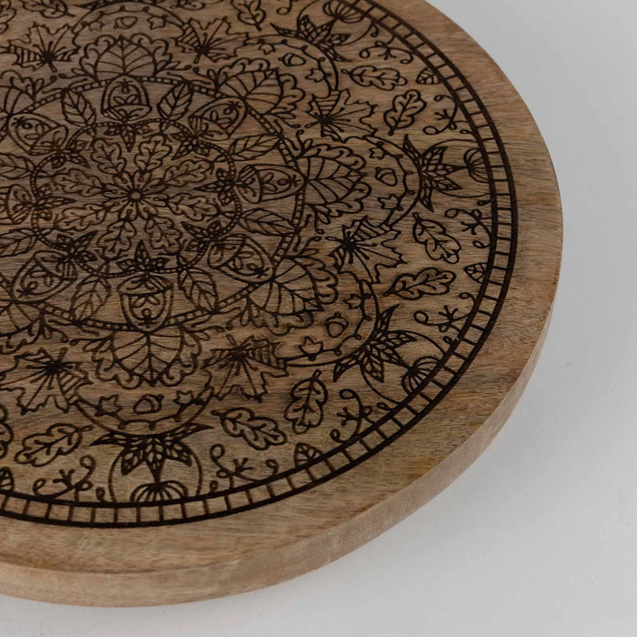 12" Mandala Wooden Lazy Susan
