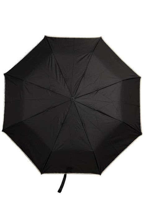 Solid Khaki Outline Compact Travel Size Umbrella