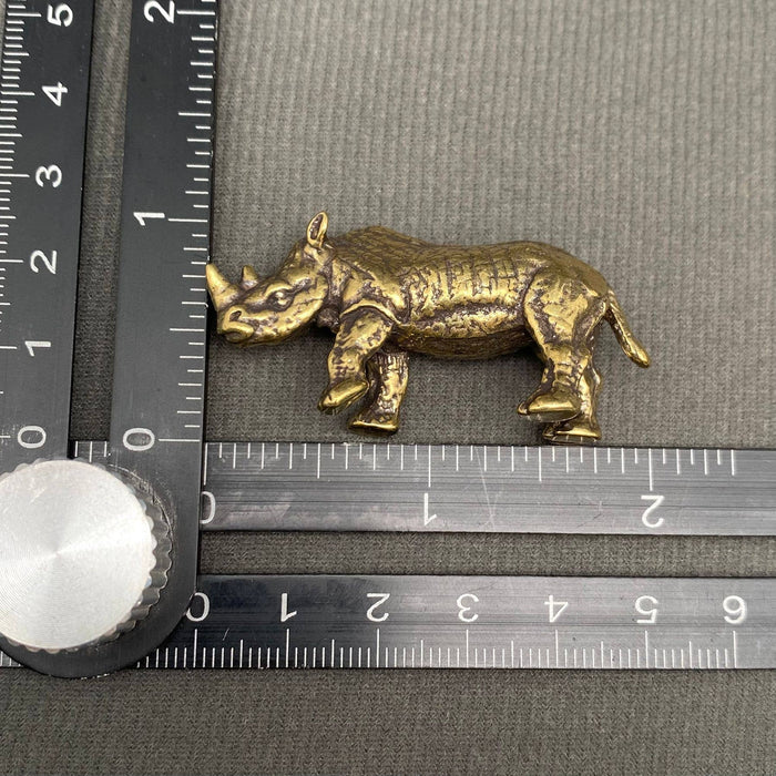 Brass Rhinoceros Desktop Decoration