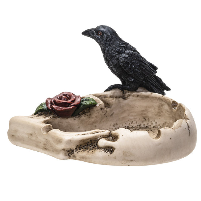 Raven on Skull Ashtray