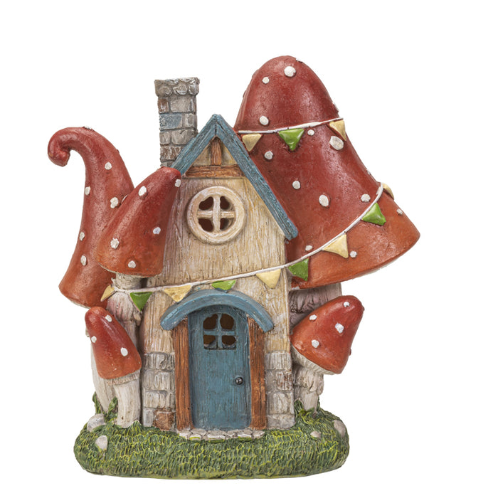 Garden Toad Stool Home w/ LED