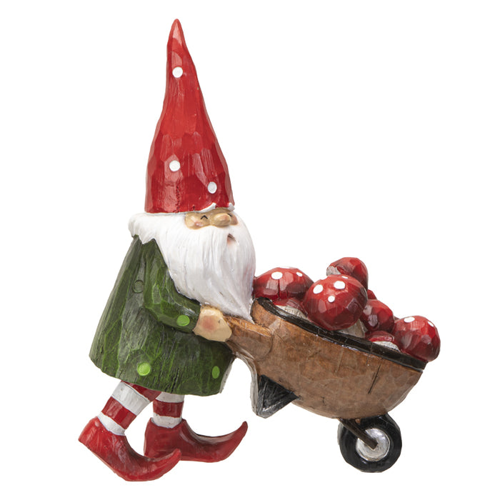 Gnome Pushing Wheelbarrow