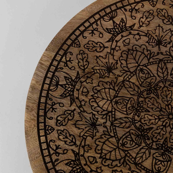 12" Mandala Wooden Lazy Susan