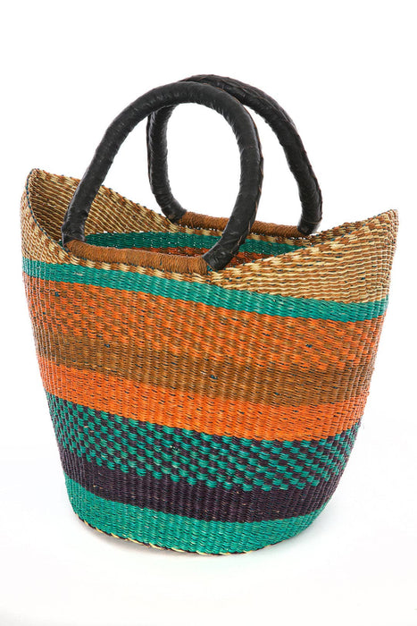Ghanaian Wing Shopper with Leather Handles
