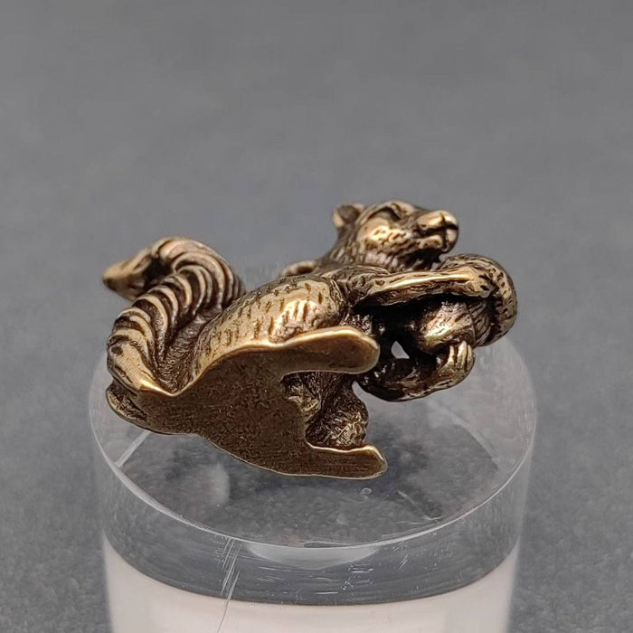 Brass Squirrel Desktop Decoration