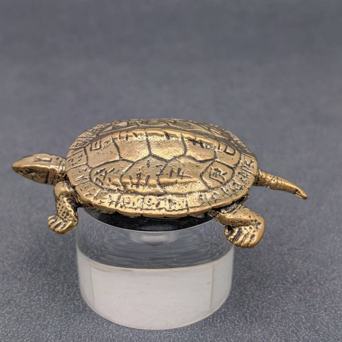 Brass Chinese Divination Style Turtle Desktop Decoration