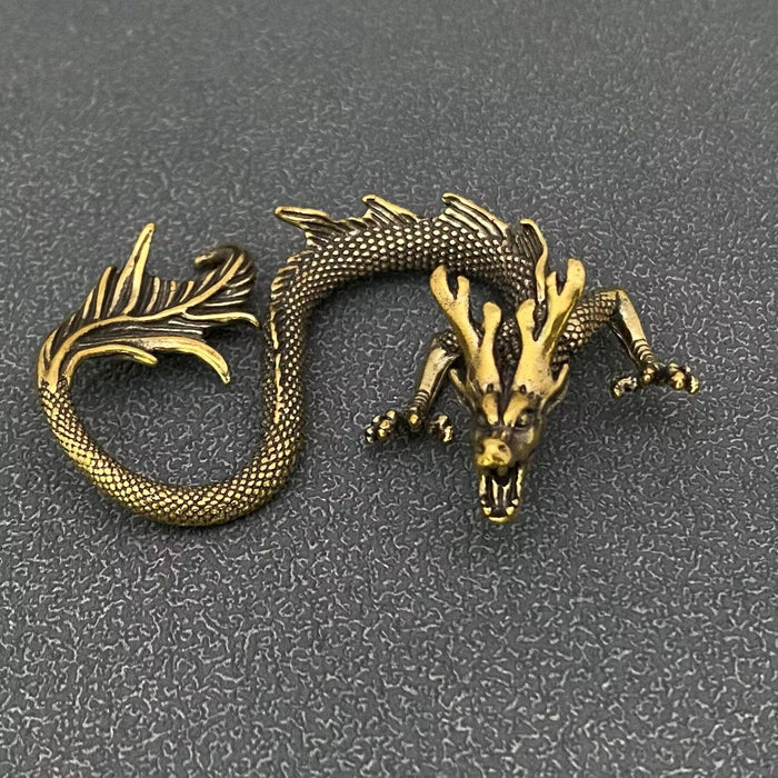 Brass Chinese Dragon Desktop Decoration