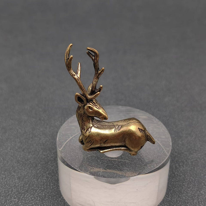 Brass Elk Deer Desktop Decoration