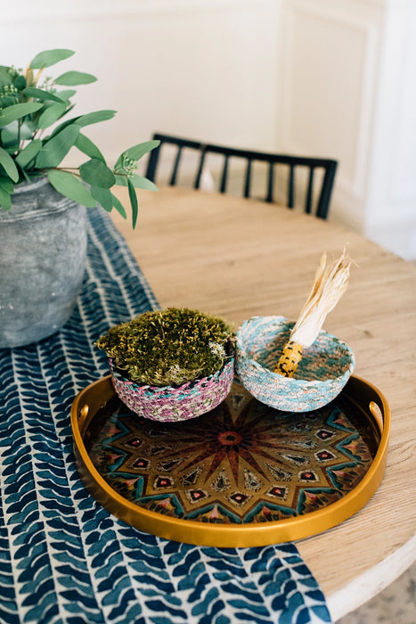Swirling Sari Basket