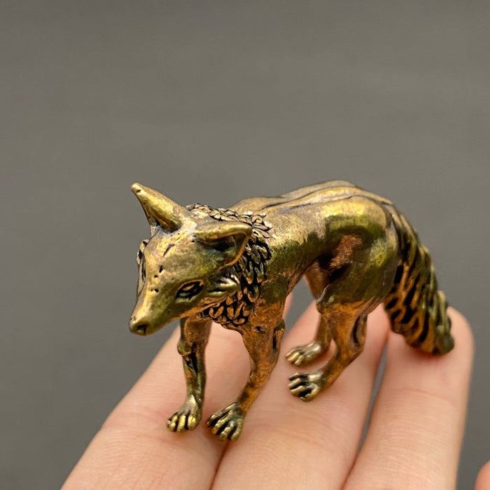 Brass Fox Desktop Decoration