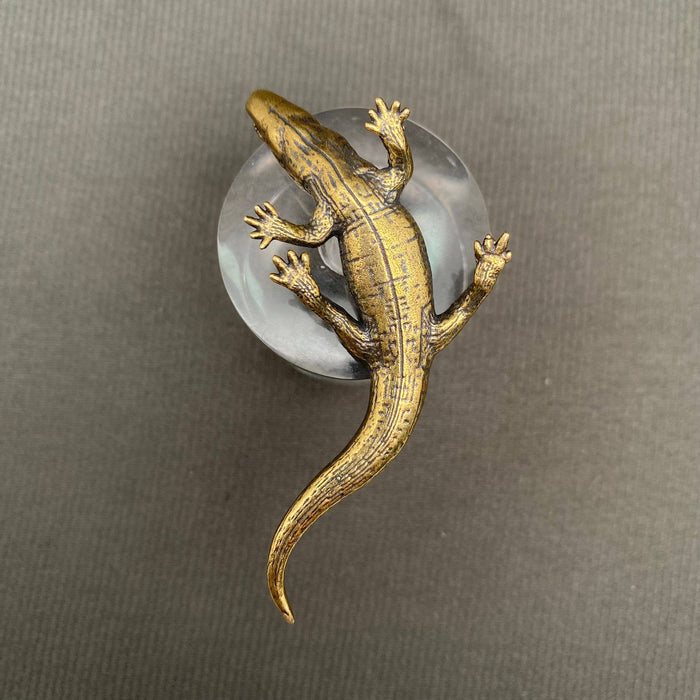 Brass Crocodile Desktop  Decoration