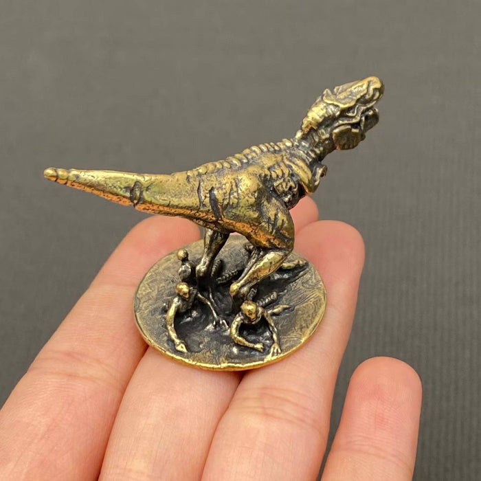 Tyrannosaurus Rex Brass Dinosaur Desktop Decoration