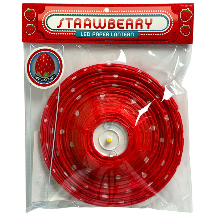 Paper LED Lantern  - Strawberry