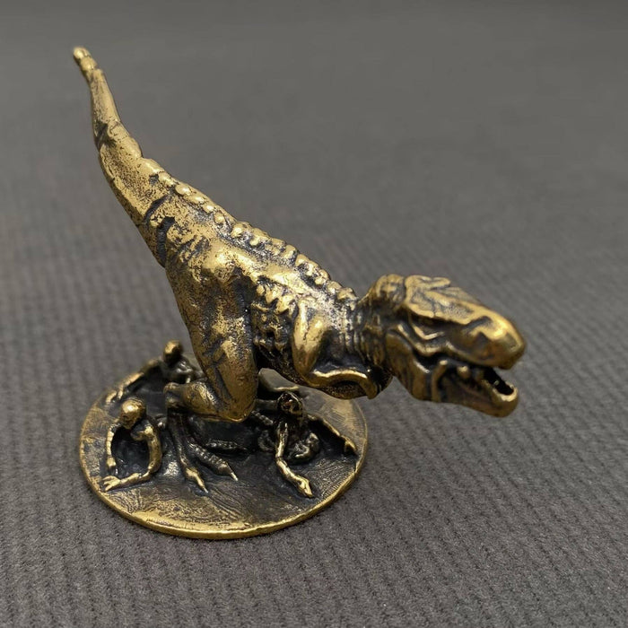 Tyrannosaurus Rex Brass Dinosaur Desktop Decoration