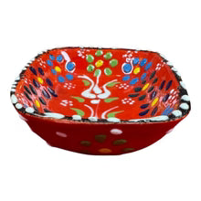 Turkish 3" Square Ceramic Bowl - Embossed