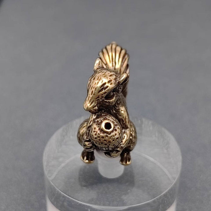 Brass Squirrel Desktop Decoration