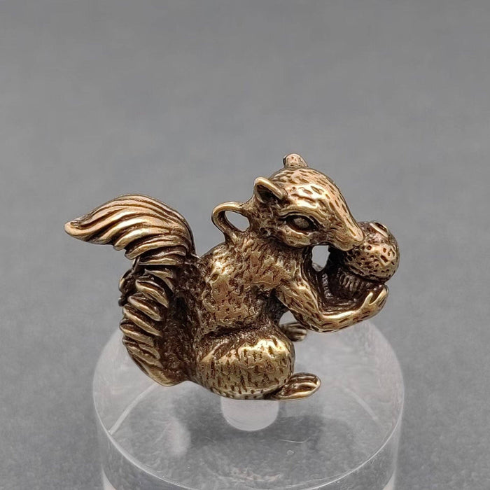 Brass Squirrel Desktop Decoration
