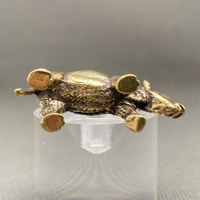 Brass Rhinoceros Desktop Decoration