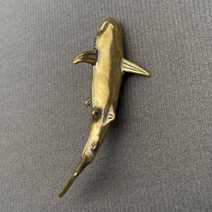 Brass Shark Desktop Decoration