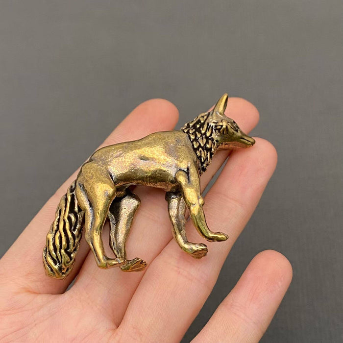 Brass Fox Desktop Decoration