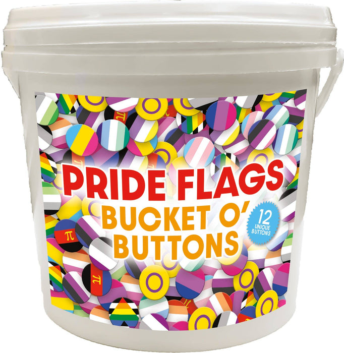 144 Unit Bucket o' Buttons - Pride Flags