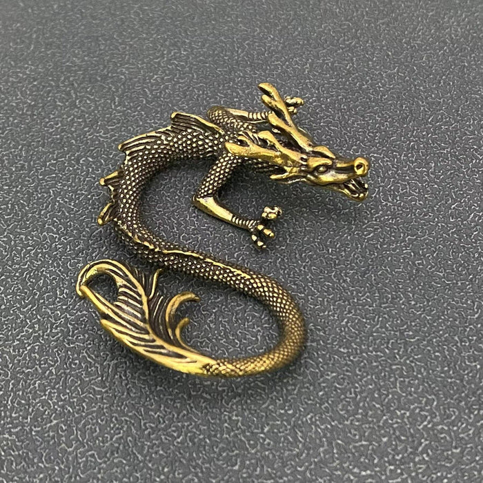 Brass Chinese Dragon Desktop Decoration