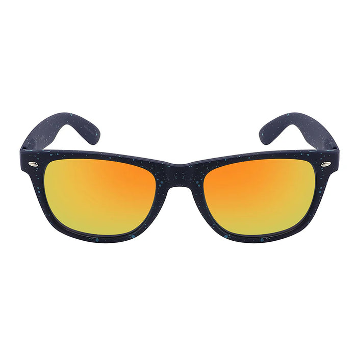 Horned Rim Splatter Paint Unisex Sunglasses