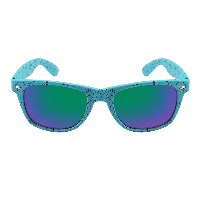 Horned Rim Splatter Paint Unisex Sunglasses