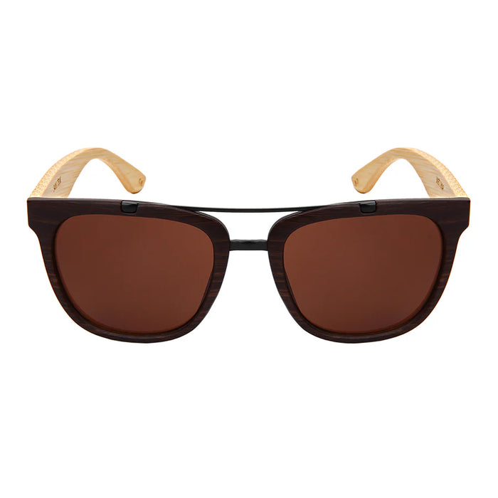 SQ Aviator Bamboo Unisex Sunglasses