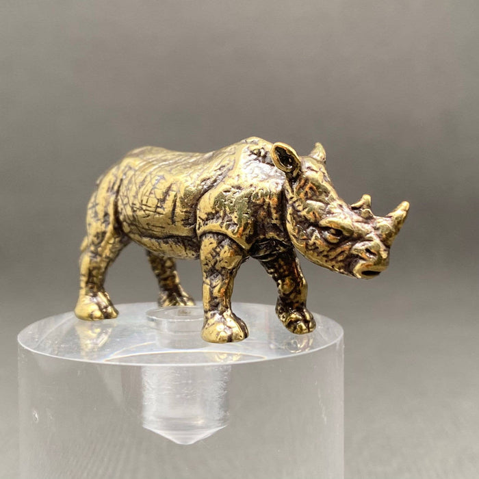 Brass Rhinoceros Desktop Decoration