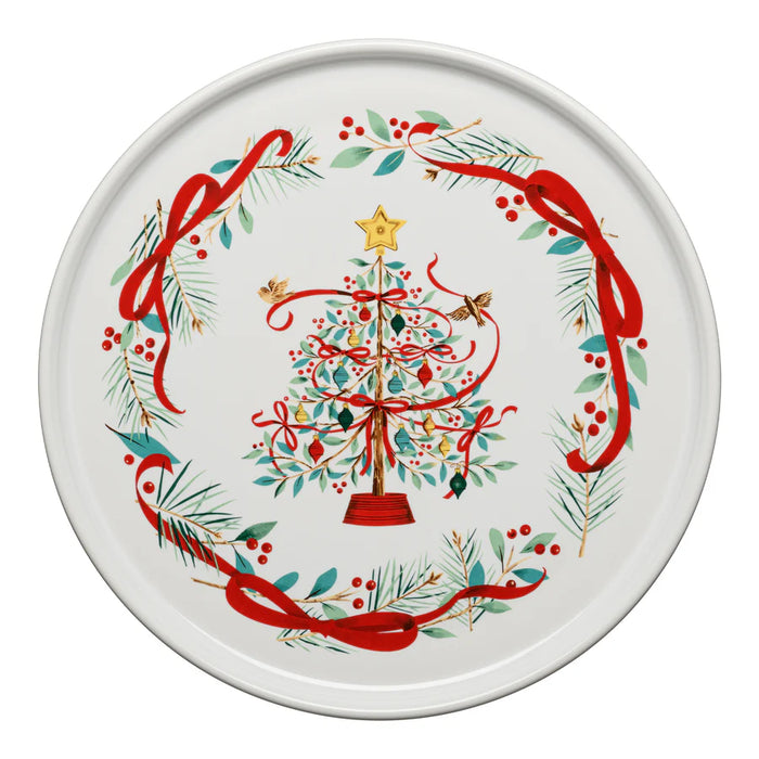 Holly Berry Christmas Garland 12 Inch Baking/Pizza Tray