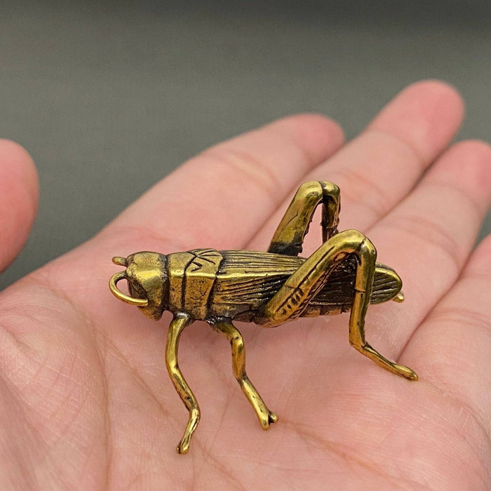 Brass Cricket Desktop Decoration