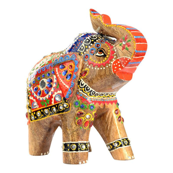 Hand Painted Wooden Elephant