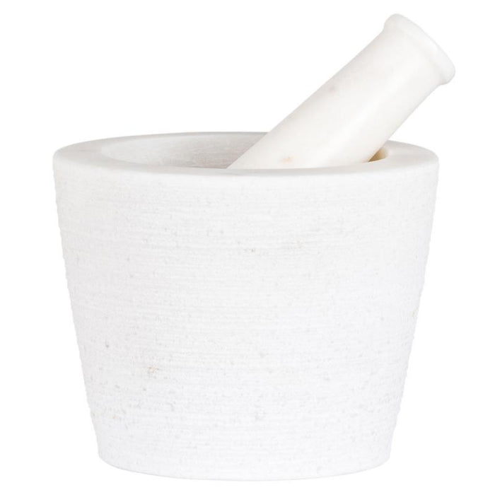 White Marble Mortar and Pestle