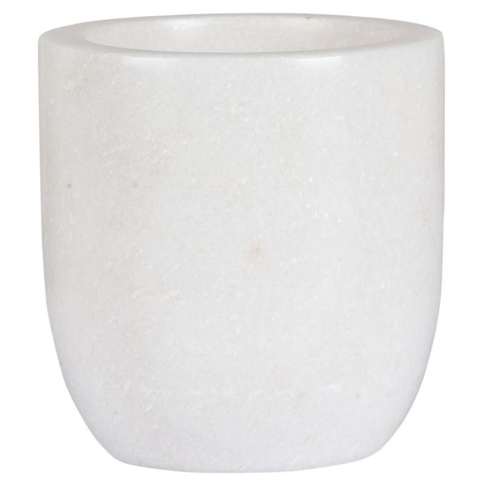 Smooth White Marble Mortar & Pestle