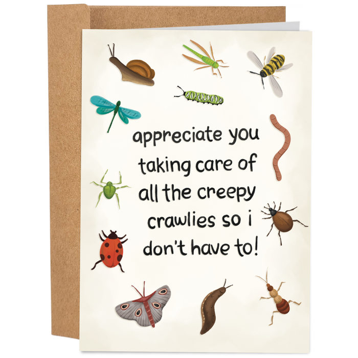 Funny Father’s Day Card for Dad - Creepy Crawlies