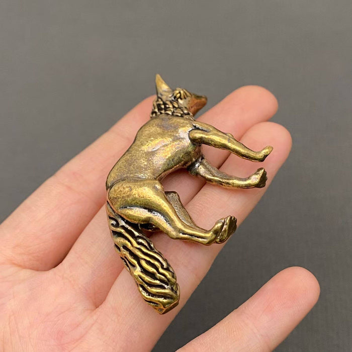 Brass Fox Desktop Decoration