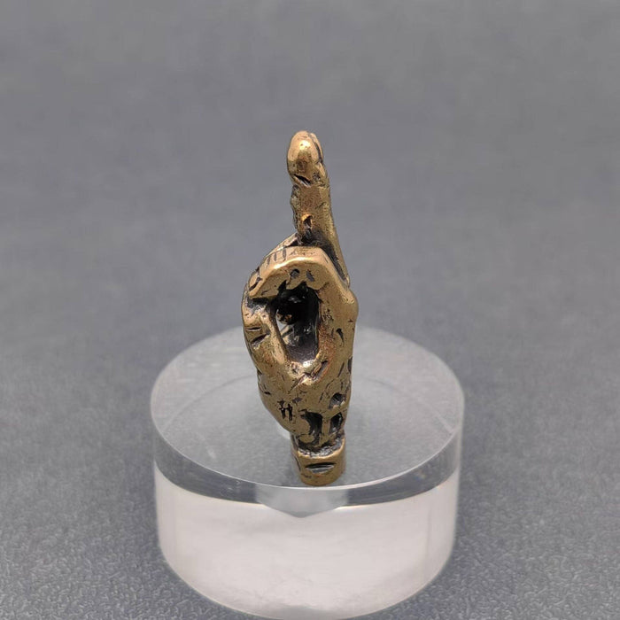 Brass Middle Finger Desktop Decoration