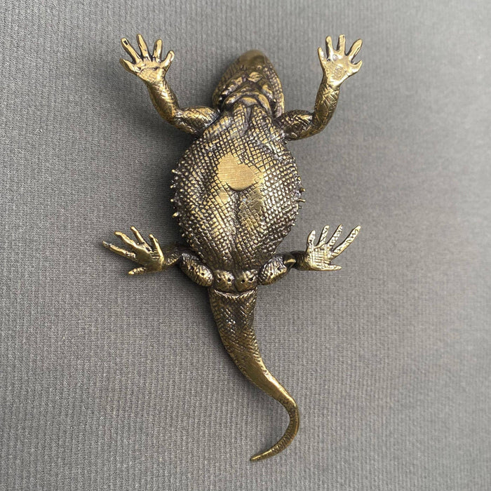 Brass Big Size Lizard Desktop Decoration