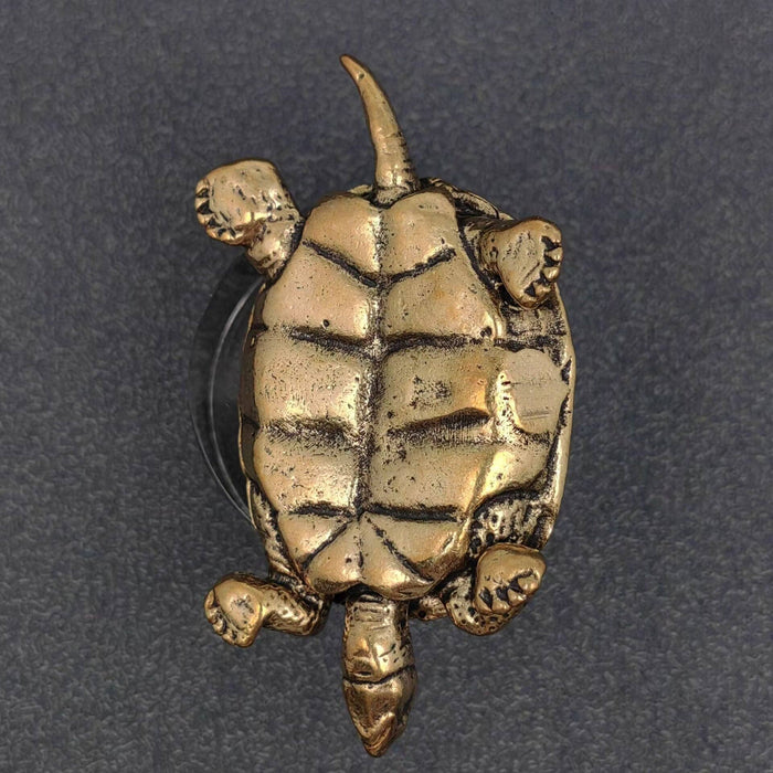 Brass Chinese Divination Style Turtle Desktop Decoration