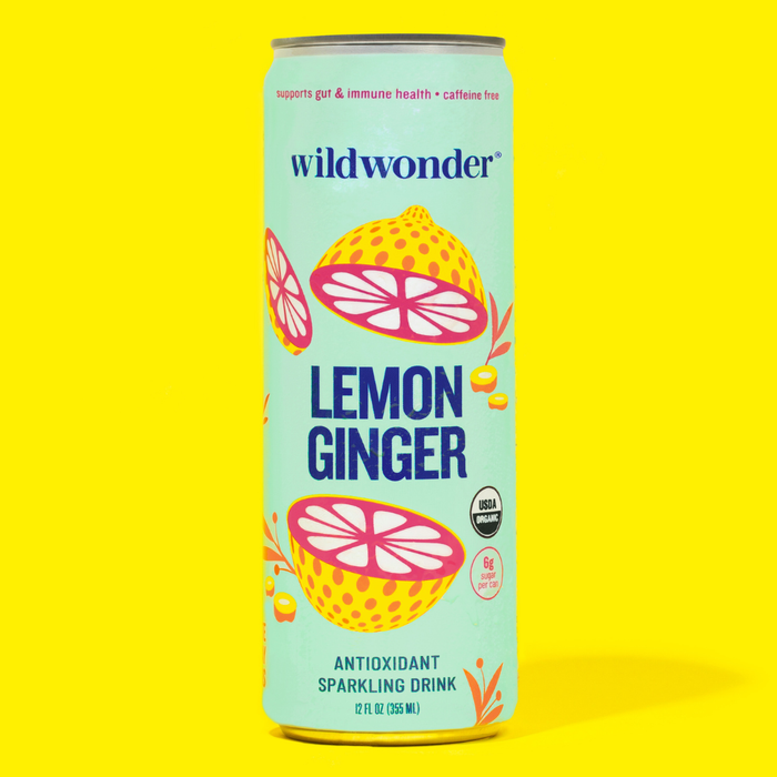 Lemon Ginger Sparkling Antioxidant Drink