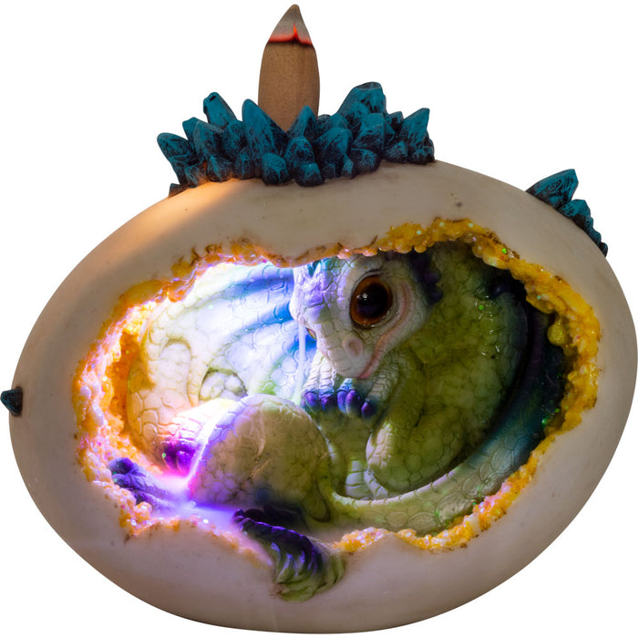 Backflow Globe Incense Burner, Hatching Baby Dragon