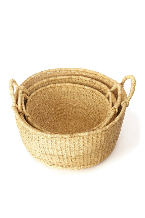 Natural Woven Grass Basket