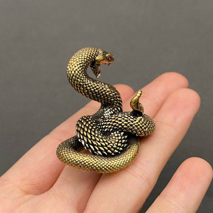 Brass Python Snake Desktop Decoration