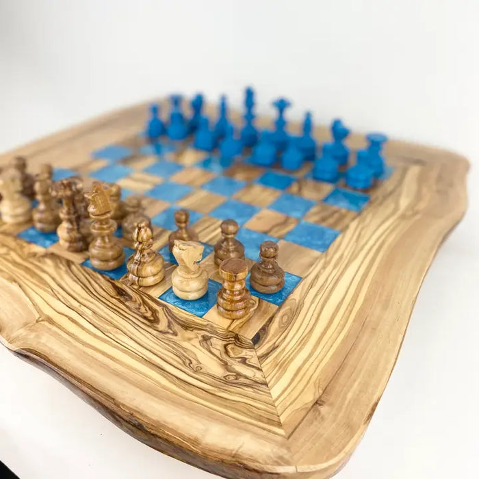 Olive Wood Resin Chess Set