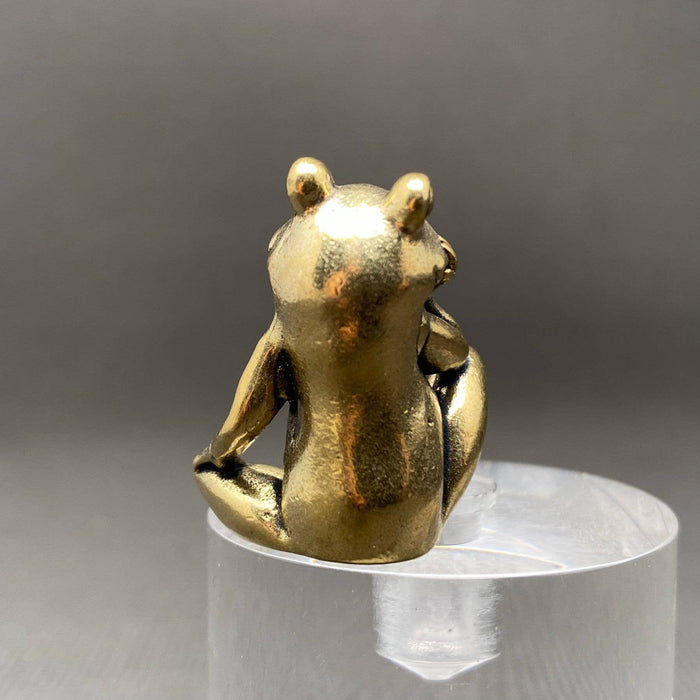 Brass Sitting Frog Desktop Decoration