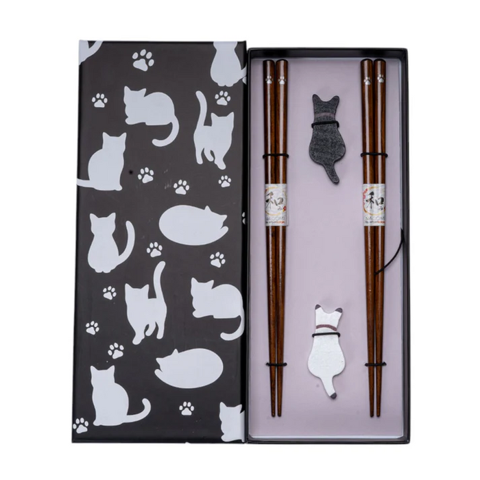 2 Pair Chopstick & Rest Set