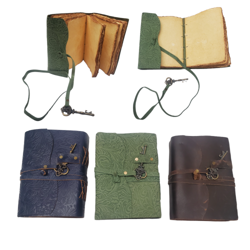 Embossed Leather Covered Journals